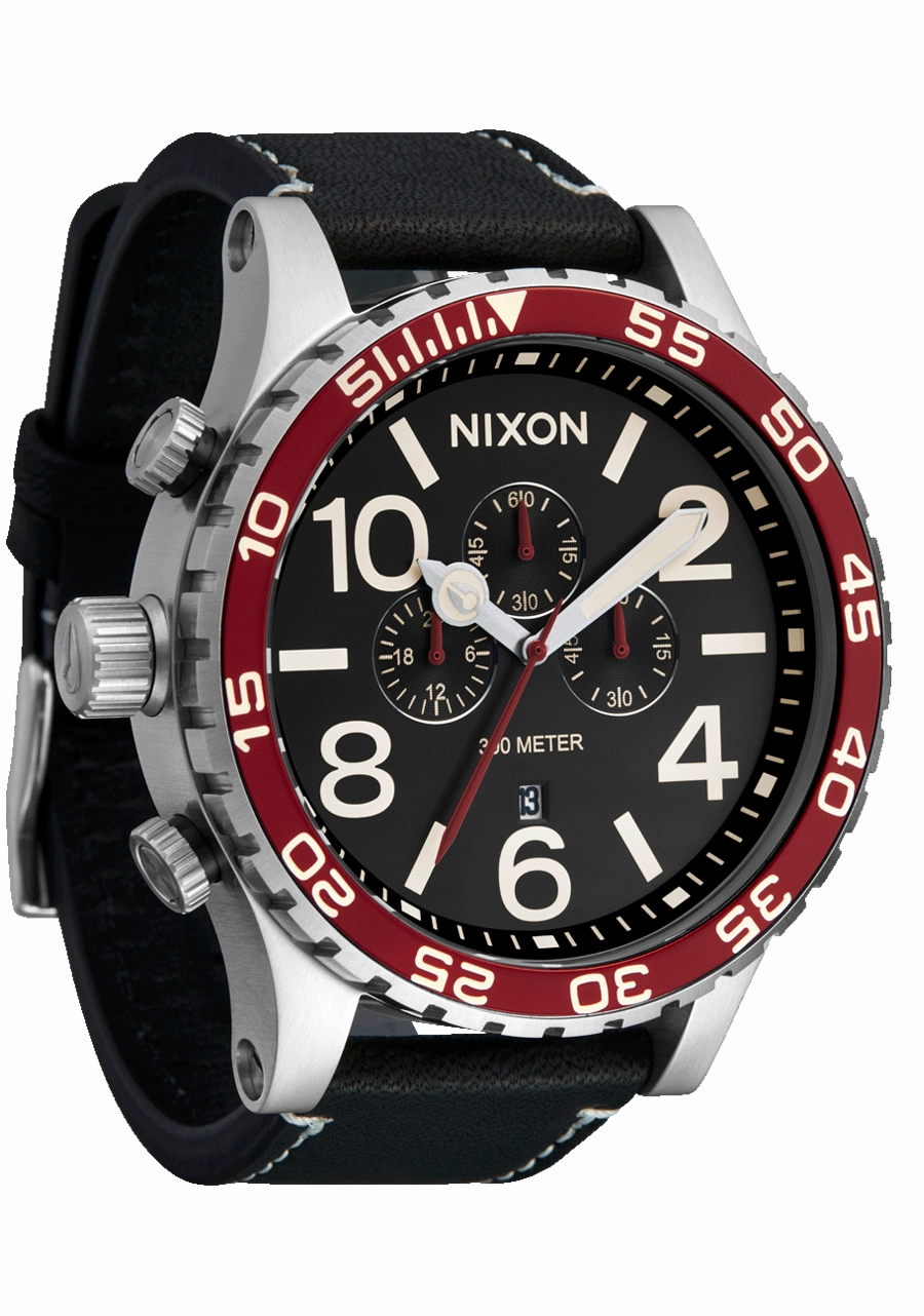 51-30 Chrono Leather - Silver / Black / Cranberry