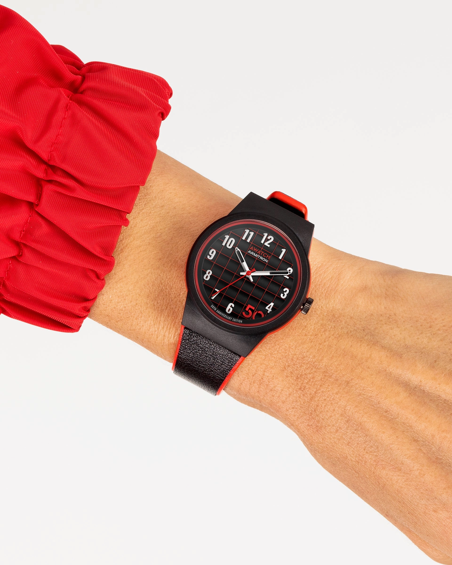A-Watch? | 35.5mm, Black with Red