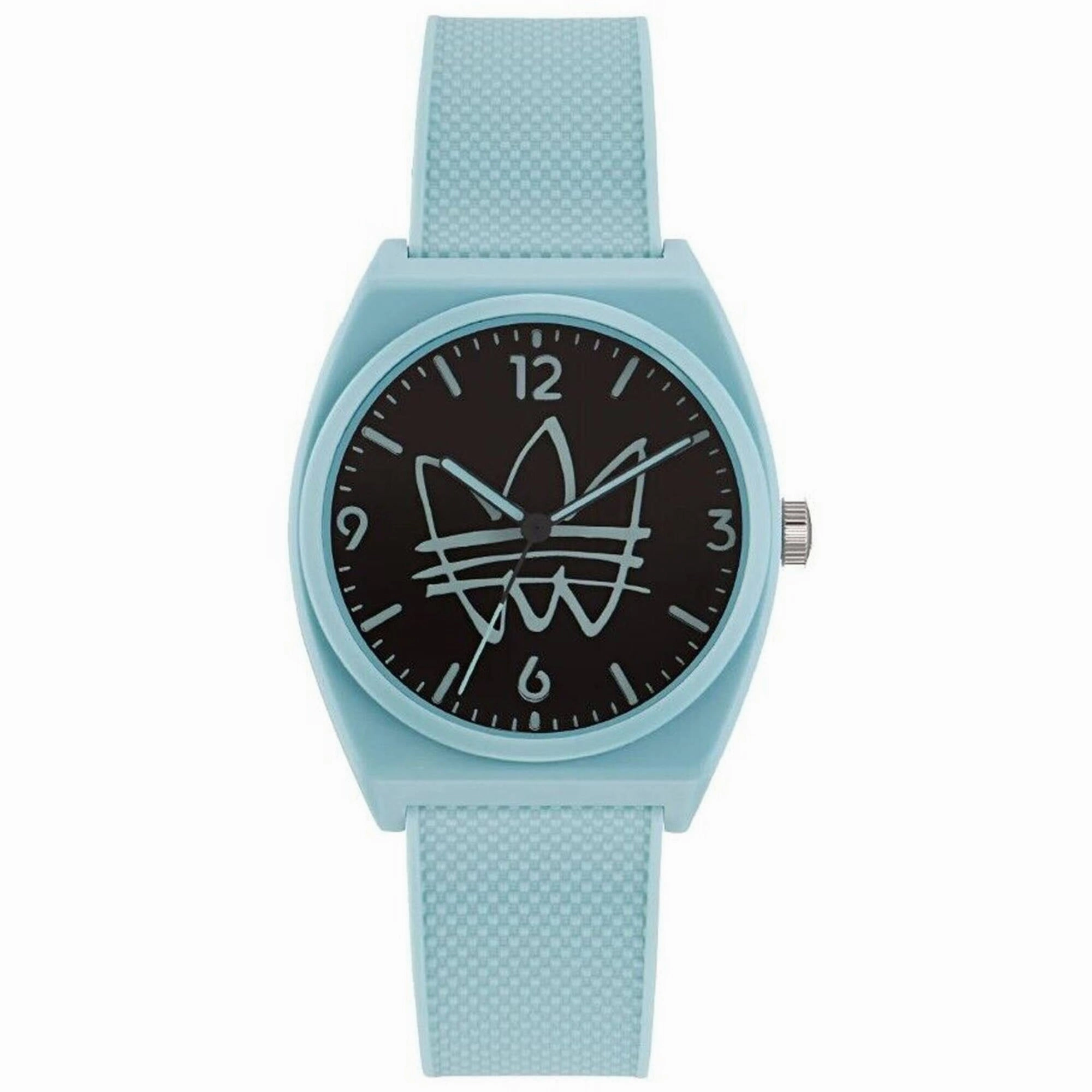 Adidas Men's Watch - Originals Quartz Resin Case Black Dial Blue Strap | AOST22563