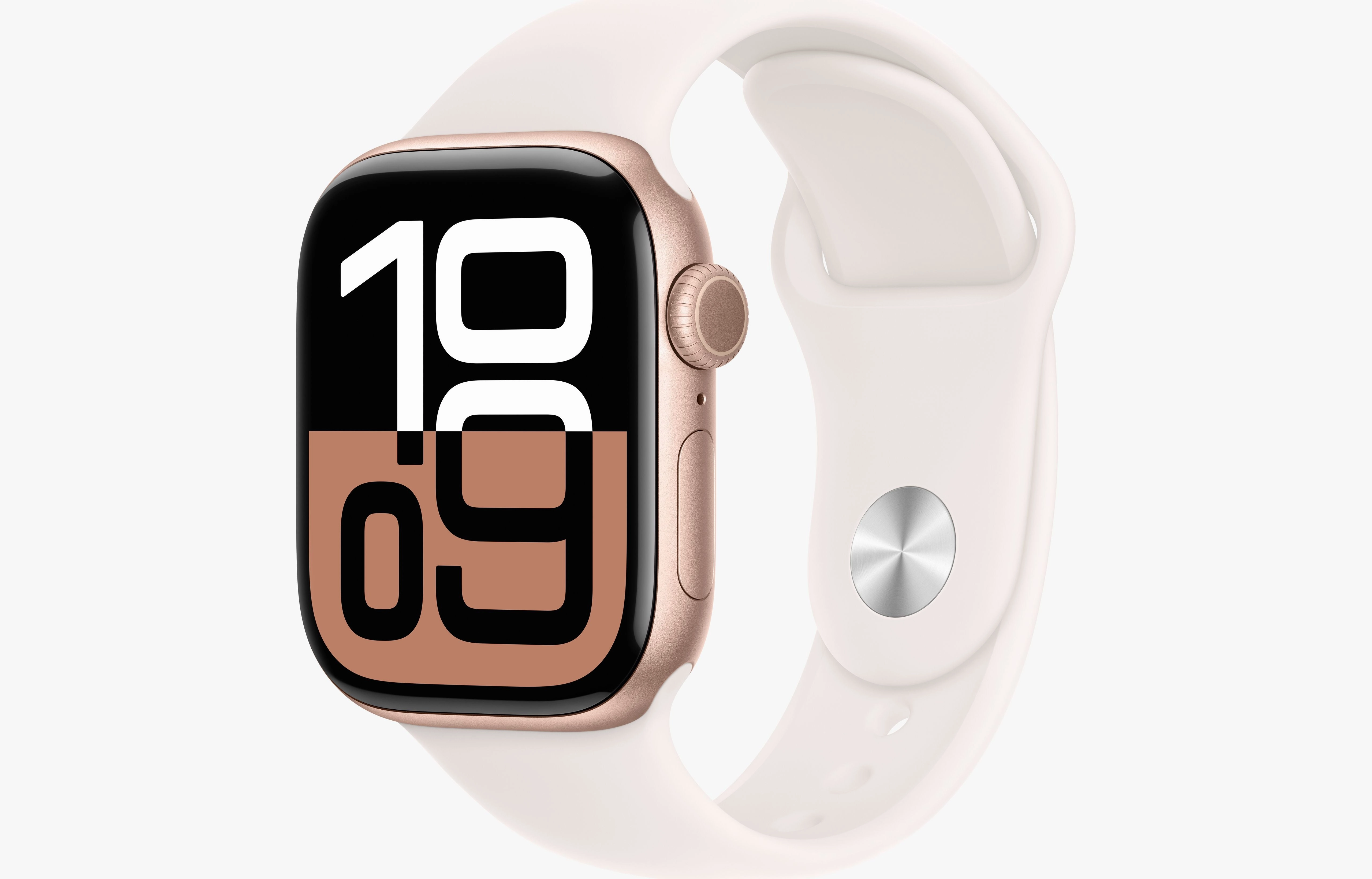 Apple Watch Series 10 GPS 42Mm Rose Gold Aluminium Case, Light Blush Sport Band, M/L