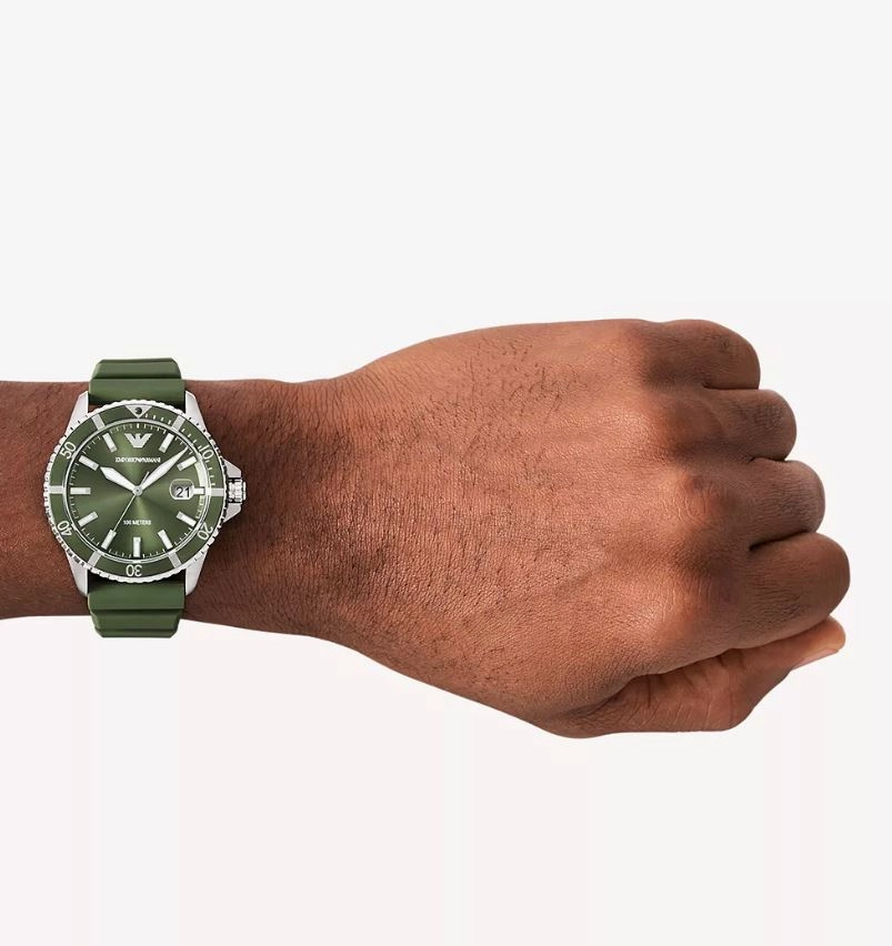 Armani Adventure Seeker Green Silicone Watch AR11638