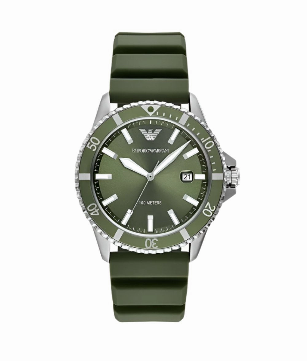 Armani Adventure Seeker Green Silicone Watch AR11638