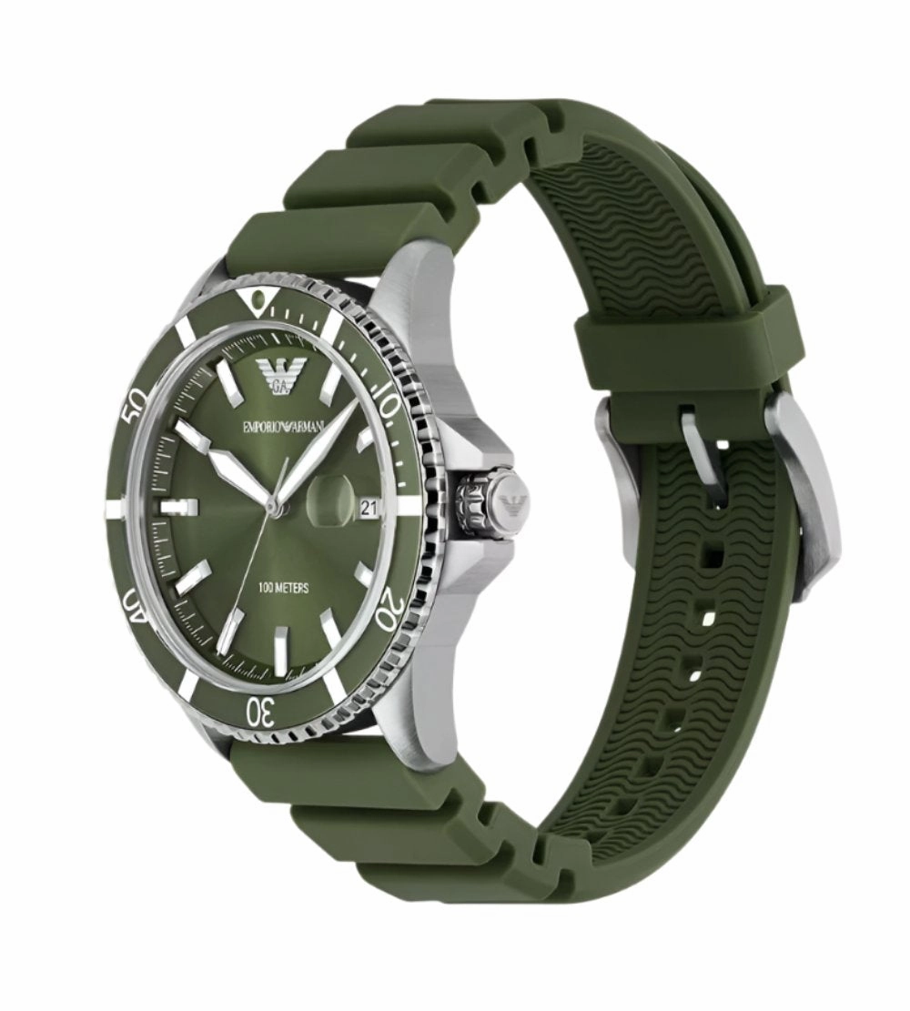 Armani Adventure Seeker Green Silicone Watch AR11638