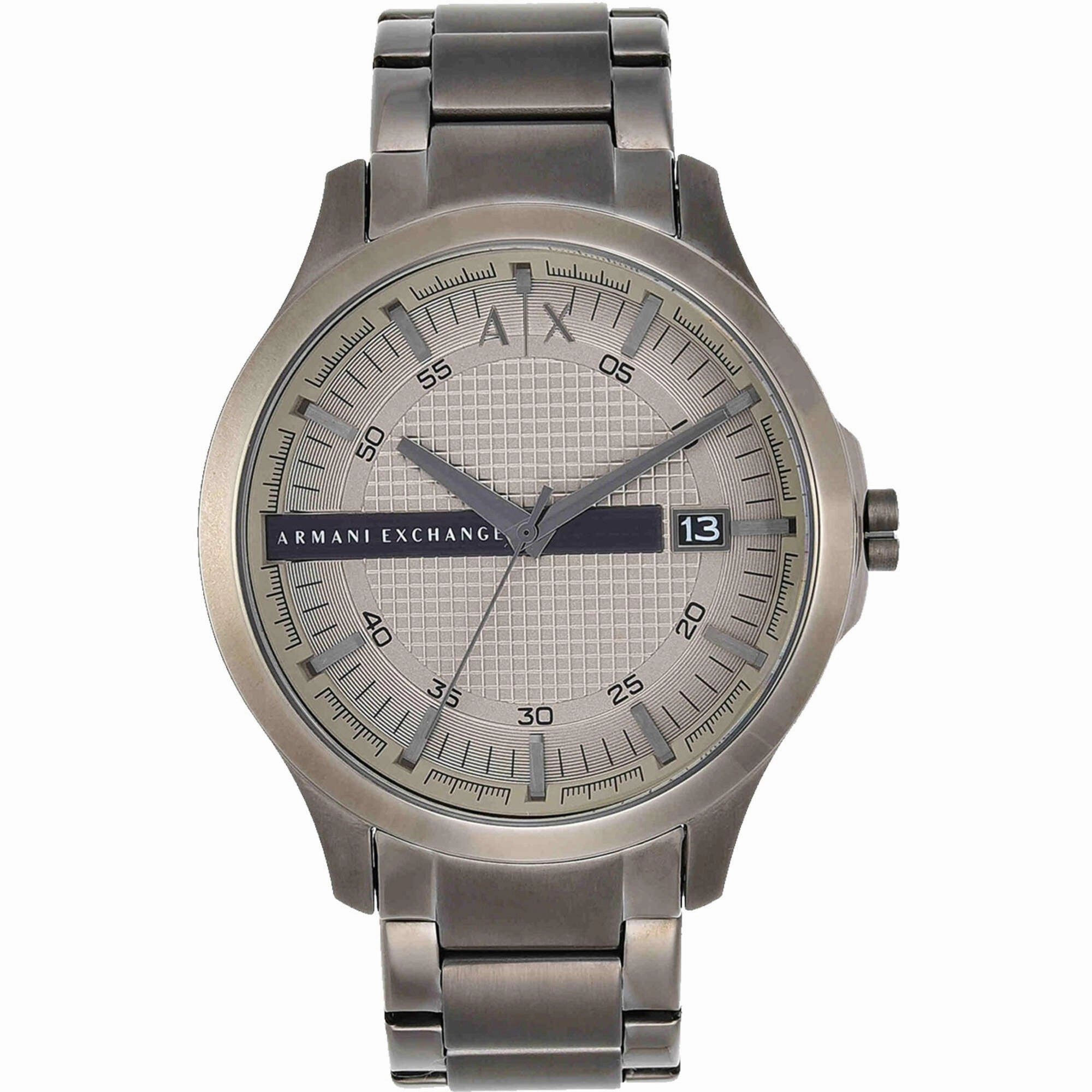 Armani Exchange Men's Watch - Hampton Quartz Light Grey Dial Grey Bracelet | AX2194