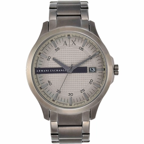 Armani Exchange Men's Watch - Hampton Quartz Light Grey Dial Grey Bracelet | AX2194