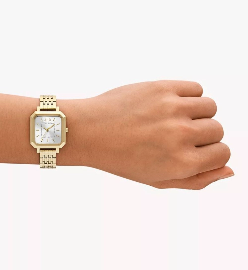 Armani Silver Dial Gold Tone Stainless Steel Watch AX5725
