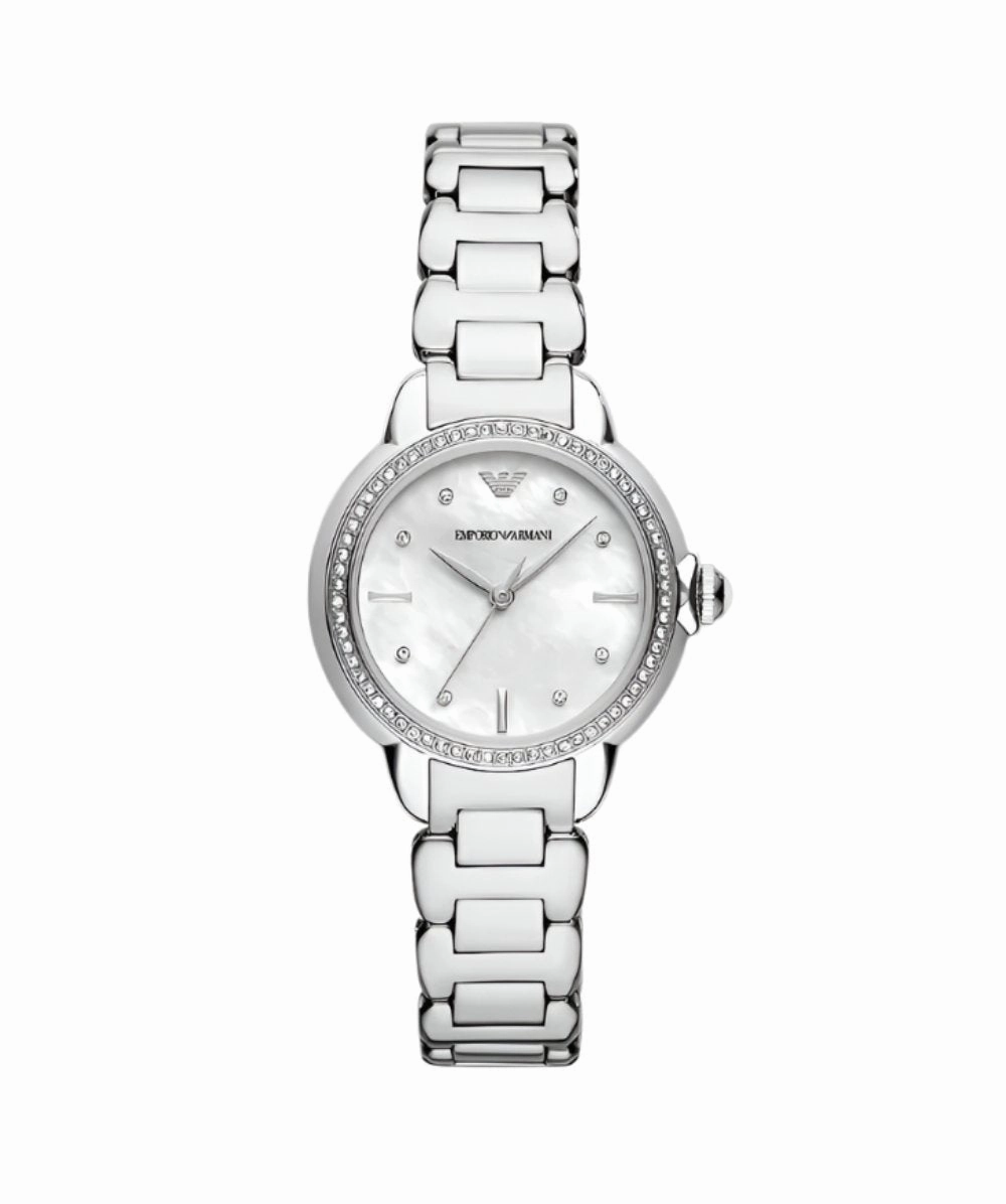 Armani Silver Dial Stainless Steel Watch Model AR11596