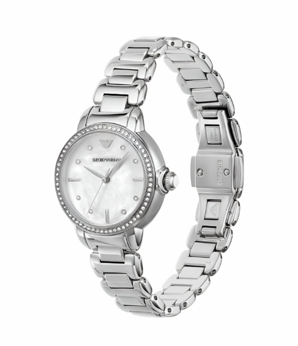 Armani Silver Dial Stainless Steel Watch Model AR11596