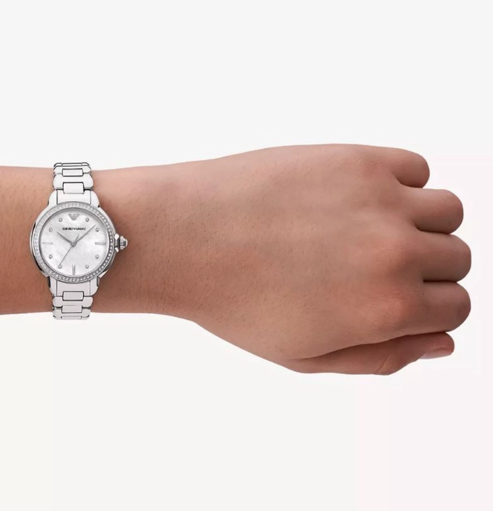 Armani Silver Dial Stainless Steel Watch Model AR11596