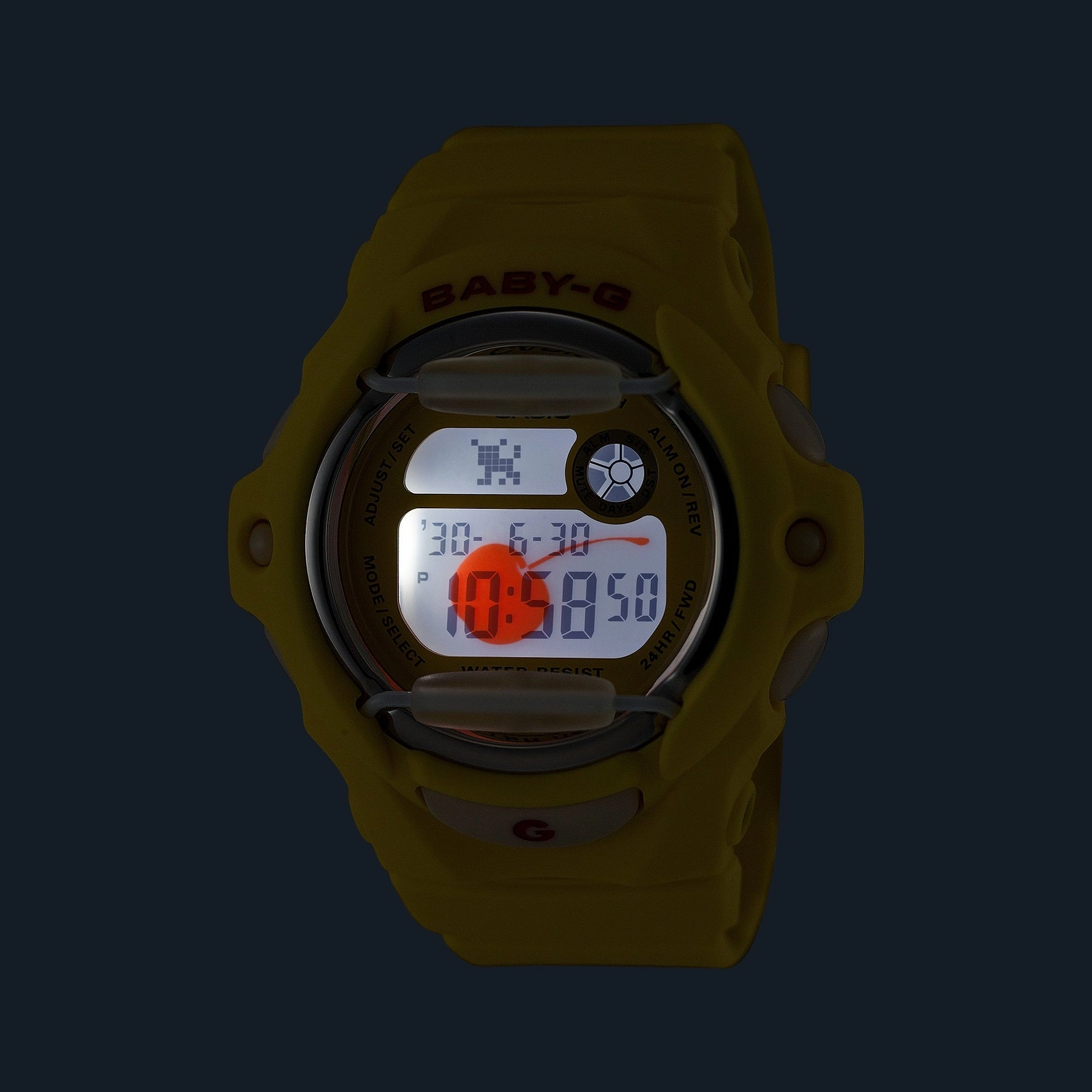 Baby-G BG-169 Series Yellow Dial Yellow Resin Band Watch BG169CH-9D