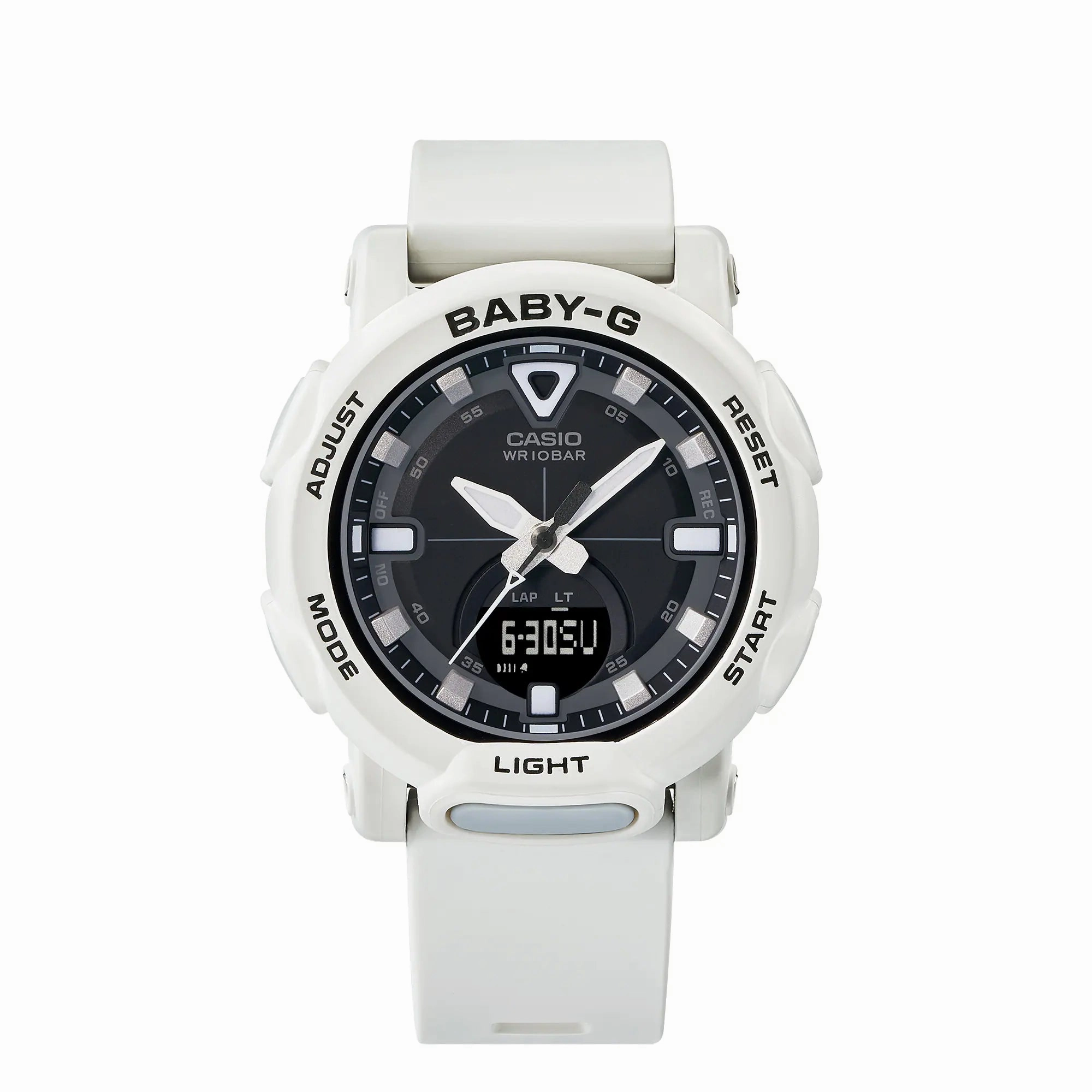 Baby-G Digital Analog White Resin Band Watch BGA310-7A2