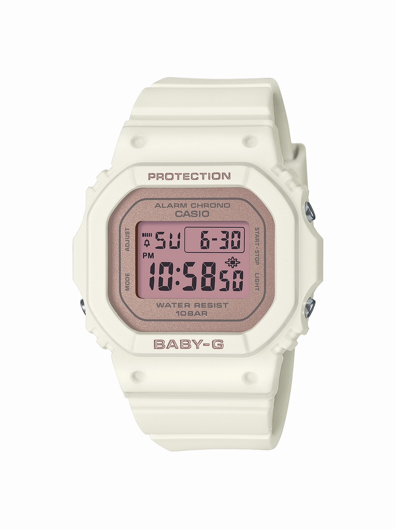 BABY-G Digital Spring Colours White Resin Band Watch BGD565SC-4D