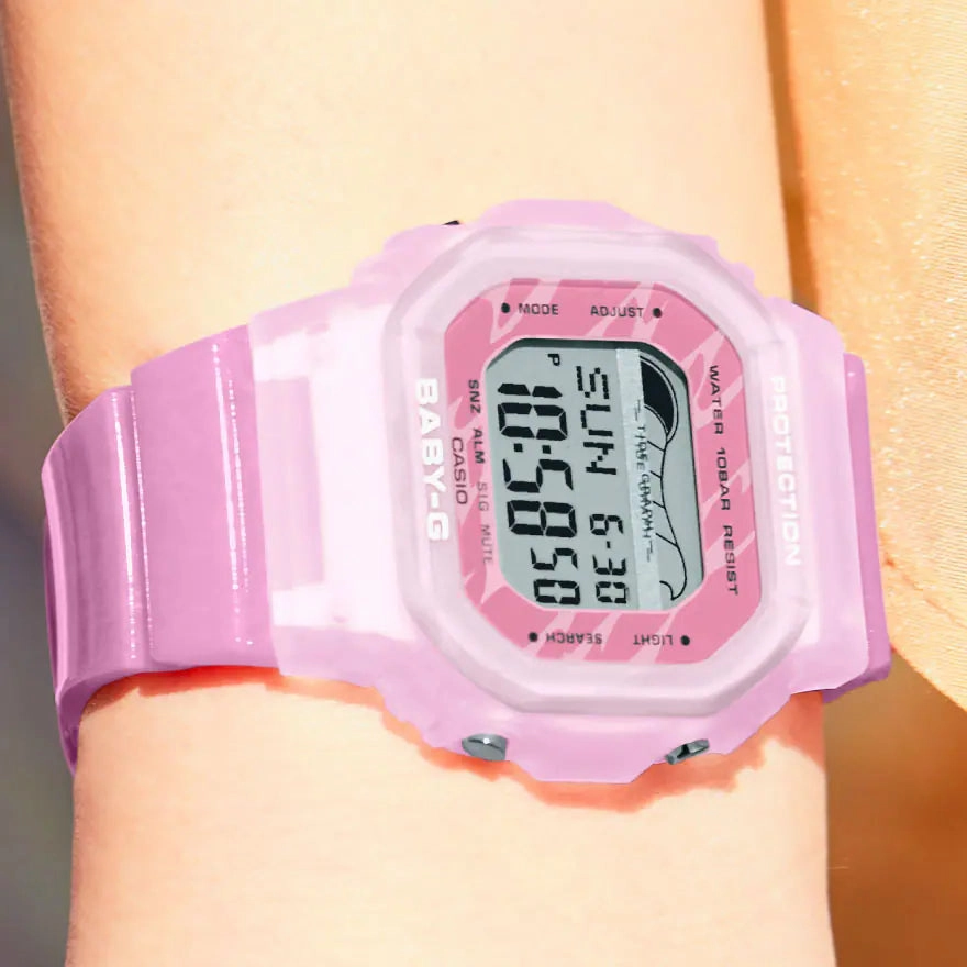 Baby-G Glide Digital Pink Resin Band Watch BLX565S-4D