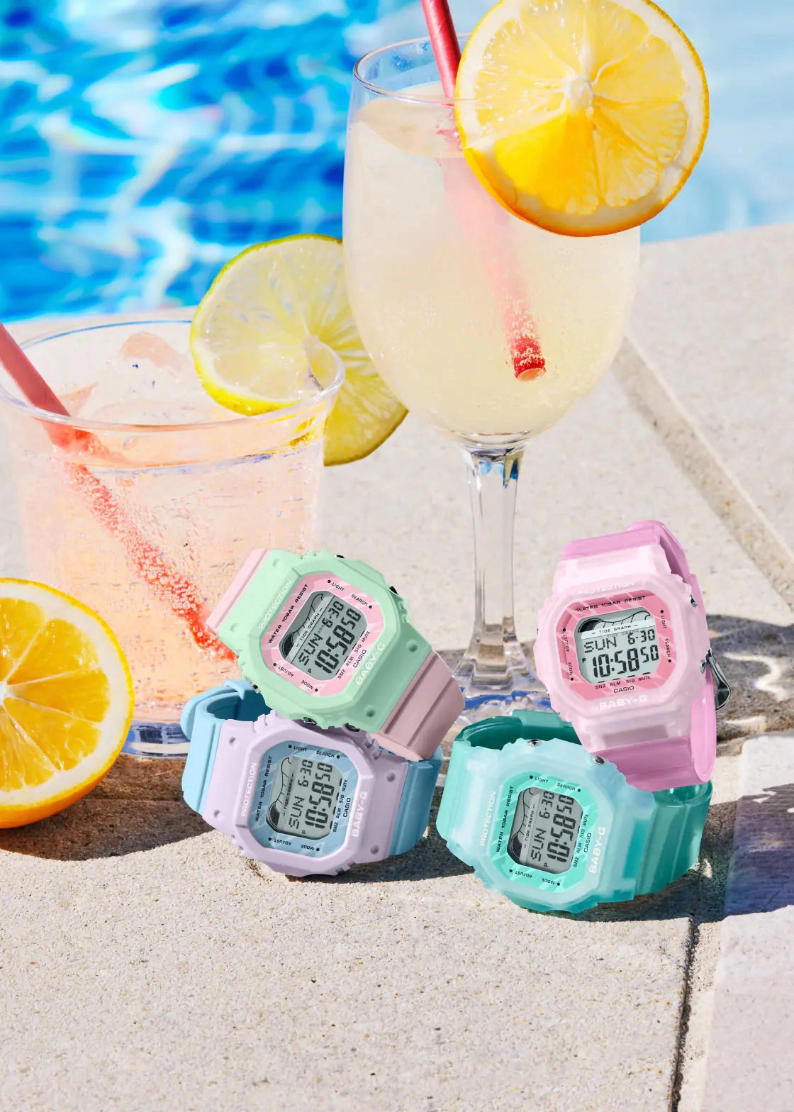 Baby-G Glide Digital Pink Resin Band Watch BLX565S-4D