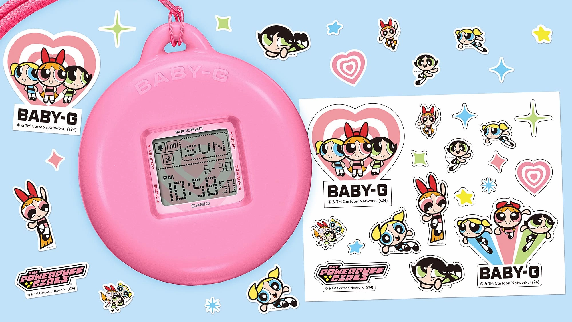 Baby G Powerpuff Girls Collaboration Resin Band Watch BGD10KPP-7D