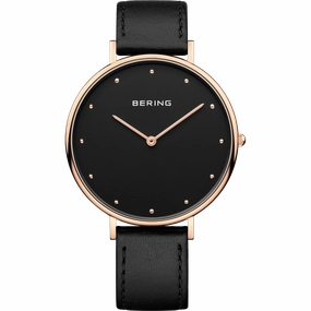 Bering - Gents Classic Rose and Black Leather