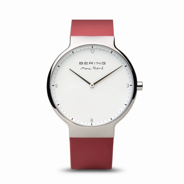 Bering - Max Ren Polished Silver Red 40mm