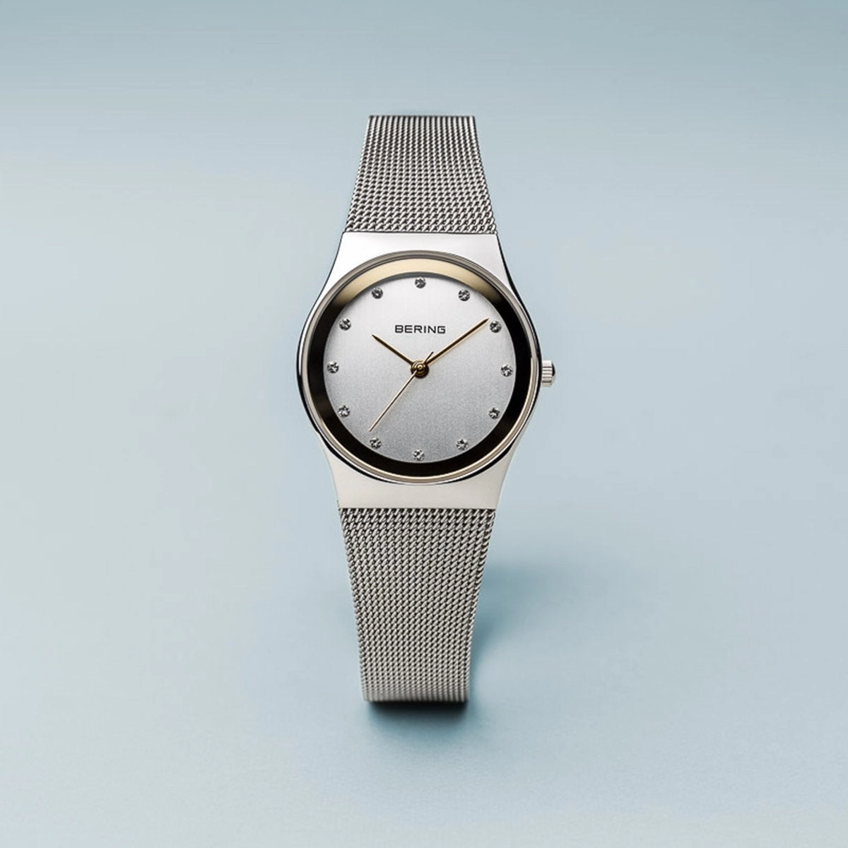 Bering Classic Polished Silver 27mm Mesh Watch