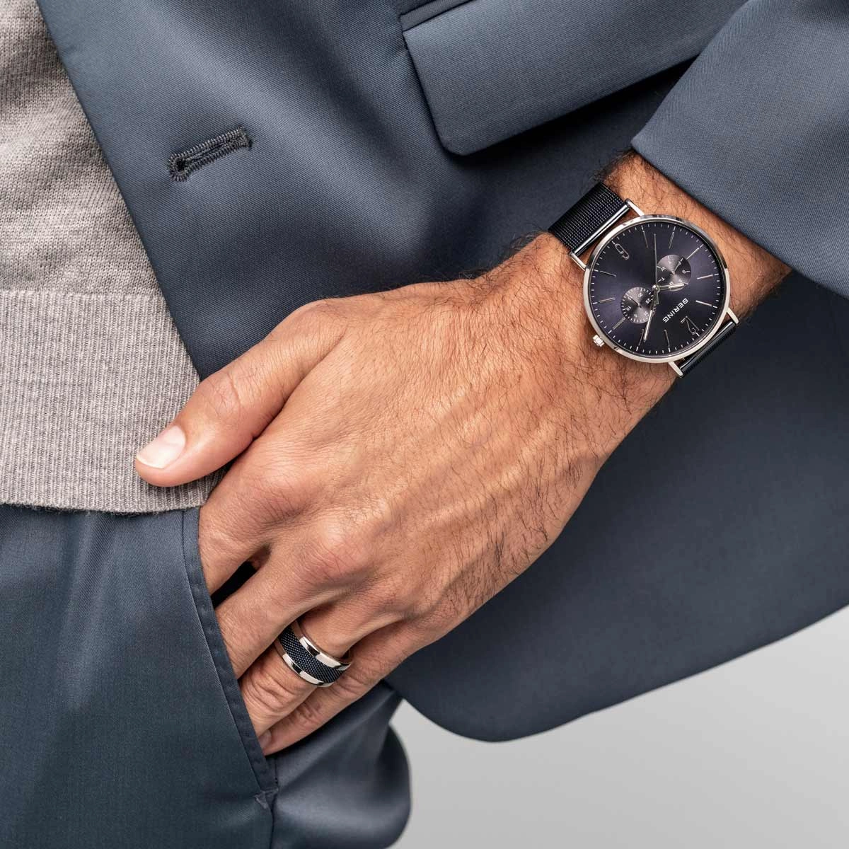 Bering Classic Polished Silver Watch
