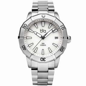 Bia Women's Watch - Rosie Rotating Bezel White Dial Stainless Steel Bracelet | B2011