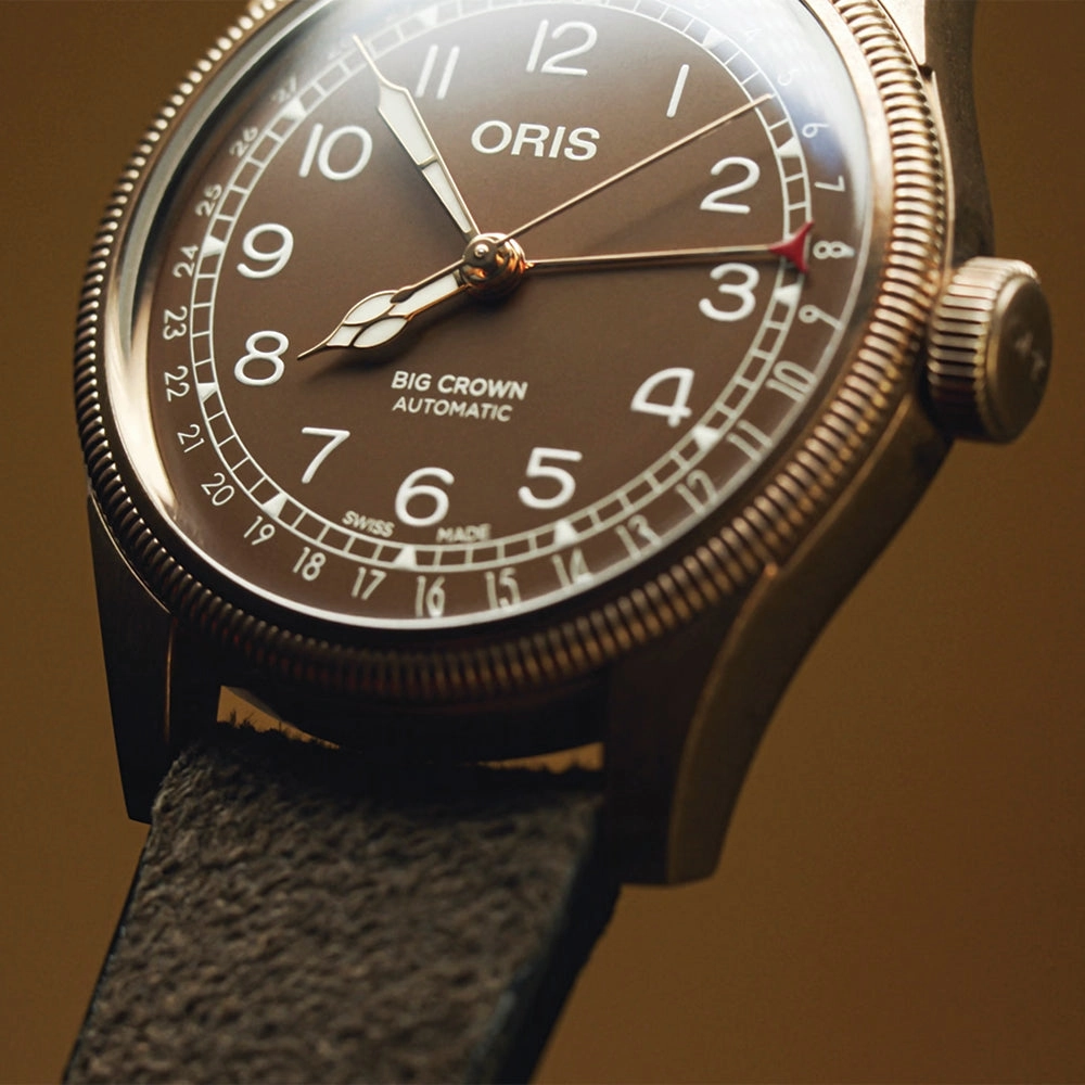 Big Crown Bronze Pointer Date 40mm - Brown on Leather Strap