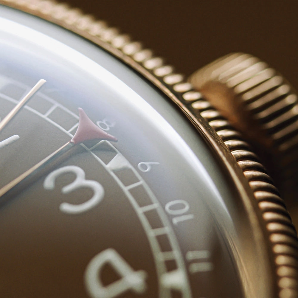 Big Crown Bronze Pointer Date 40mm - Brown on Leather Strap