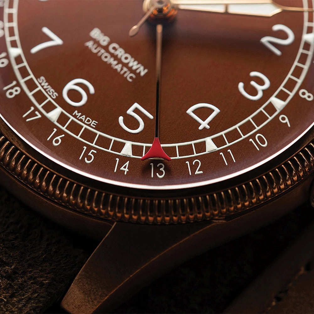 Big Crown Bronze Pointer Date 40mm - Brown on Leather Strap