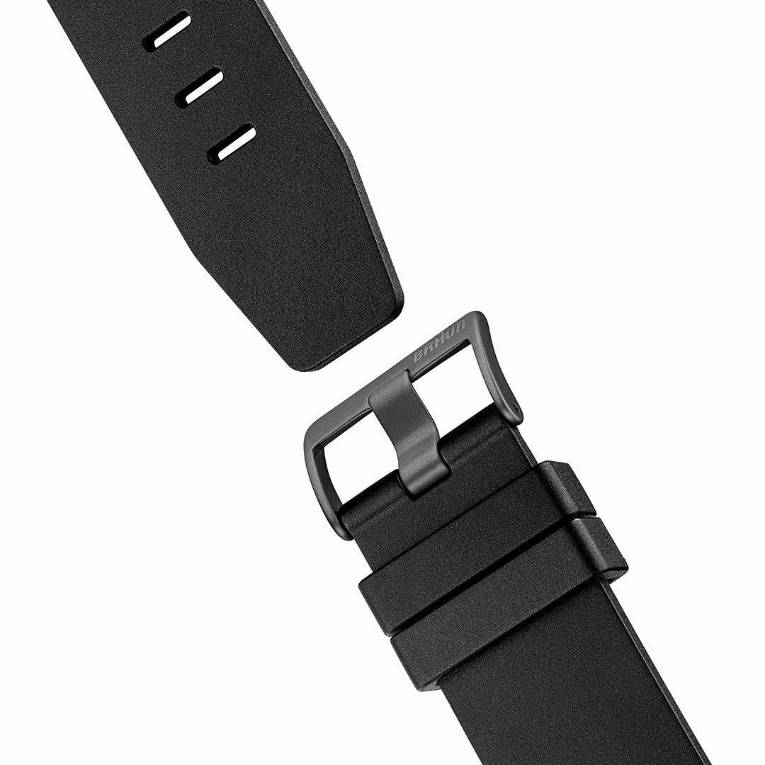 BN0279 Braun Swiss made automatic watch black dial and black rubber strap - limited edition