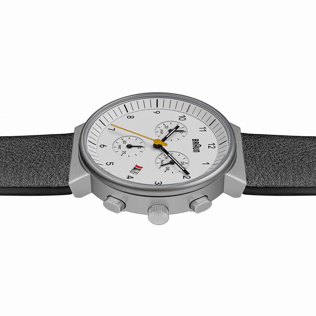 Braun Gents BN0035 Classic Chronograph Watch - Black and Black Leather Strap