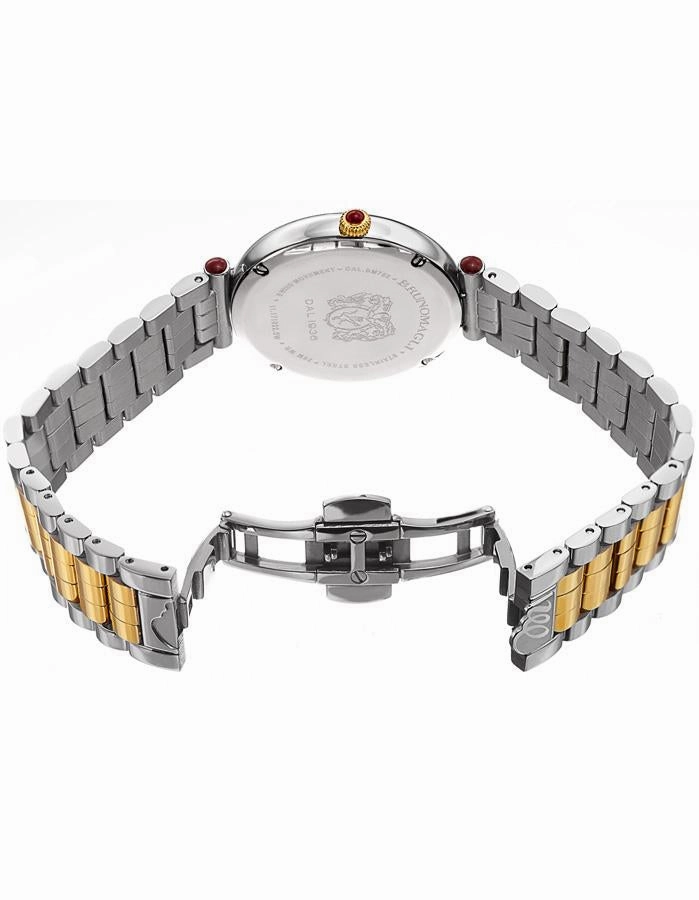 Bruno Magli Womens Miranda Two-Tone Watch - Checkered Dial - Bracelet