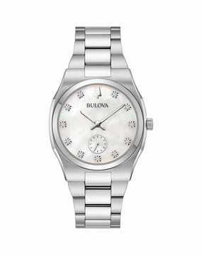 Bulova Elegant Surveyor Diamond Accented Stainless Steel Women's Watch 96P242