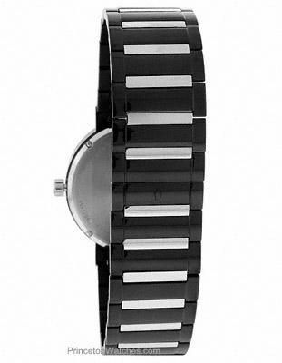 Bulova Men's Dual Time Diamond Dress Watch - Black & Silver-Tone - Date
