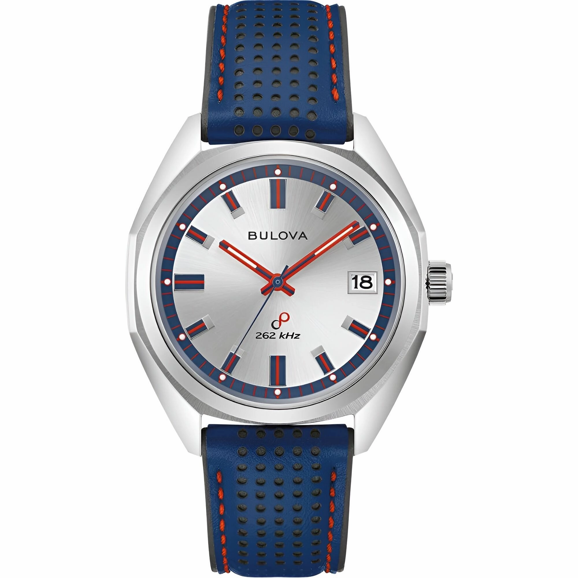 Bulova Men's Watch - Jet Star Quartz Silver Dial Stainless Steel Bracelet | 96K112