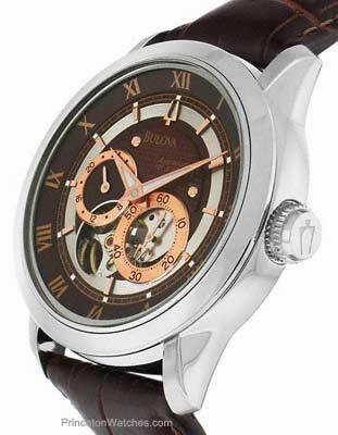 Bulova Mens BVA Series Automatic - Espresso Dial - Subdials - Leather Strap