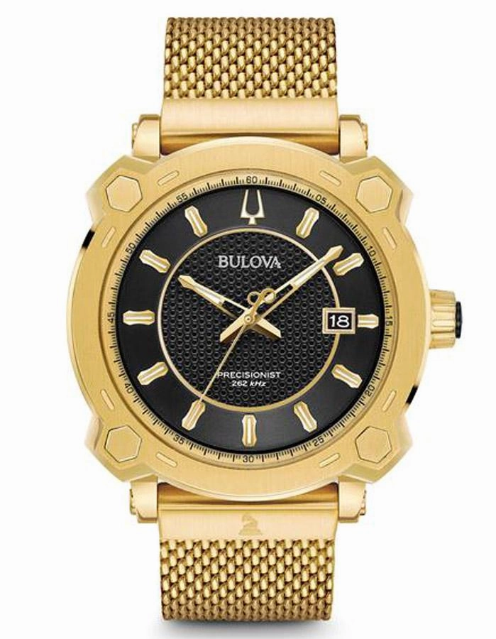 Bulova Mens Special GRAMMY Edition Precisionist Watch - Gold-Tone -Mesh Bracelet