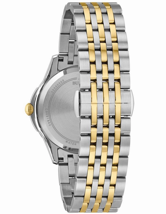 Bulova Womens Diamond Watch - MOP Dial - Stainless - Two-Tone - Bracelet - Date