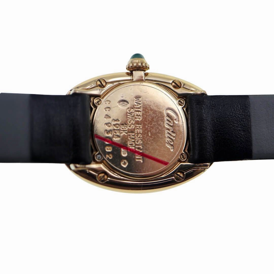 Cartier Baignoire Ref. 1954 18k Gold Ladies Vintage Watch with Diamond Bezel