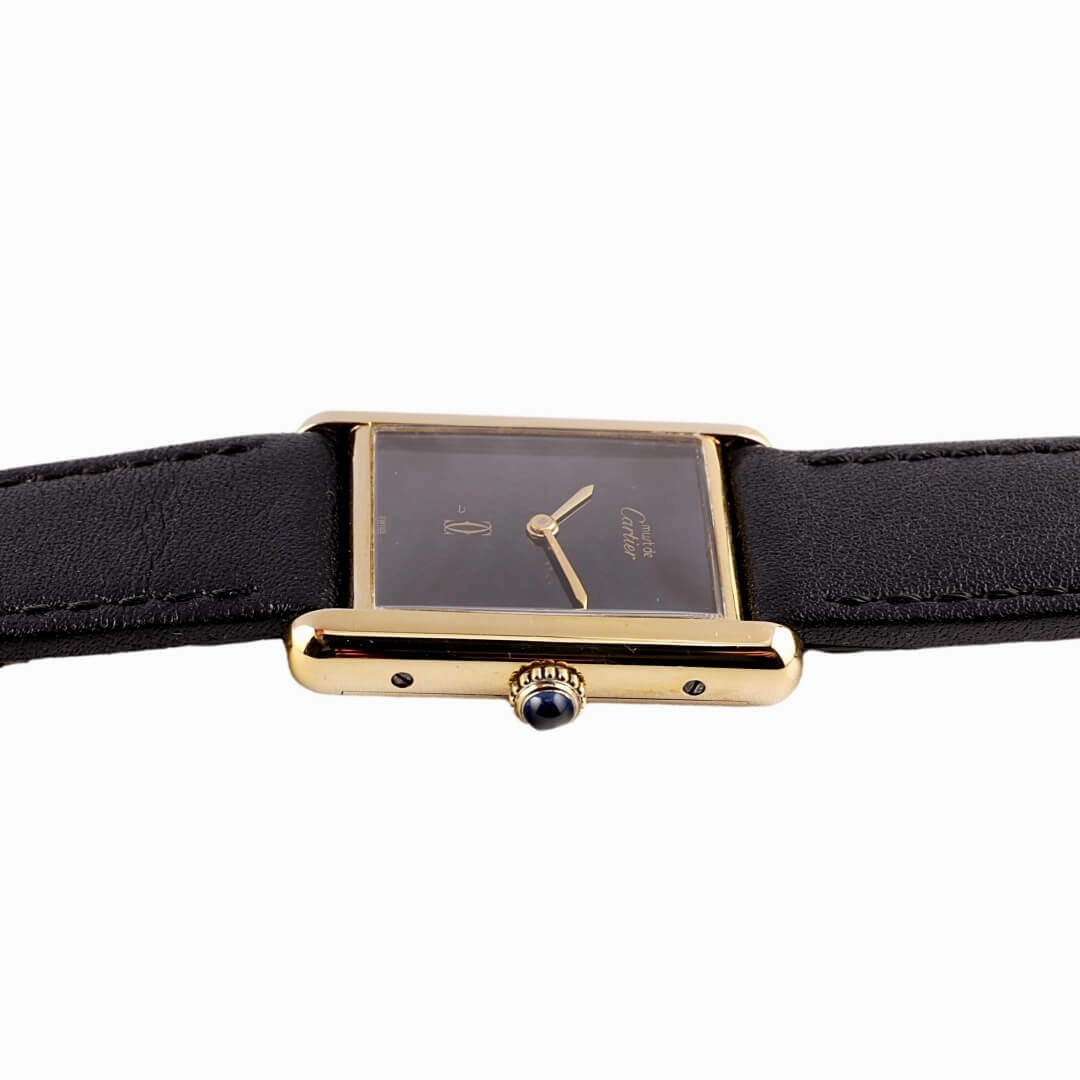Cartier Must de Cartier Tank Black Dial