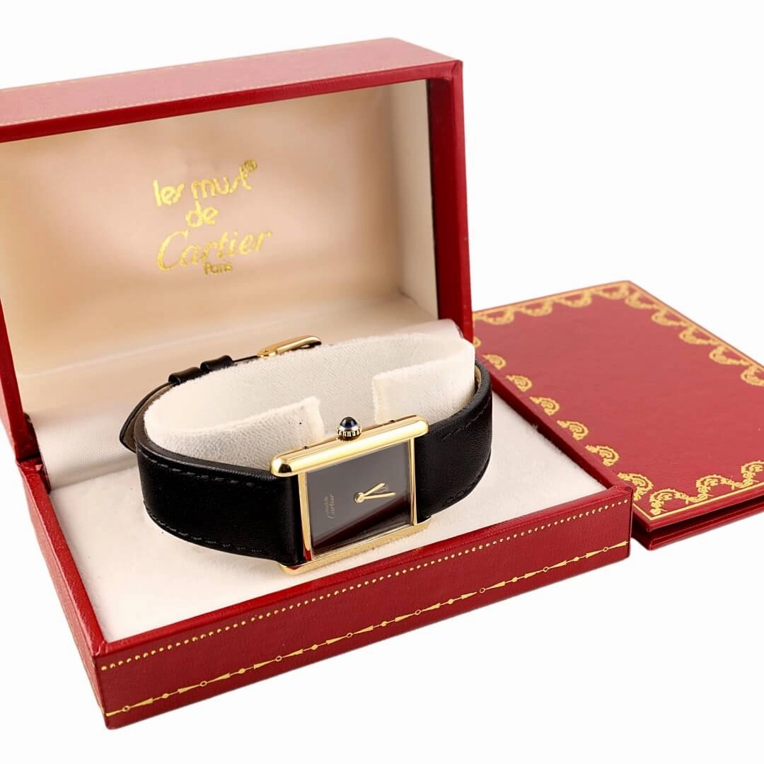 Cartier Must de Cartier Tank Black Dial