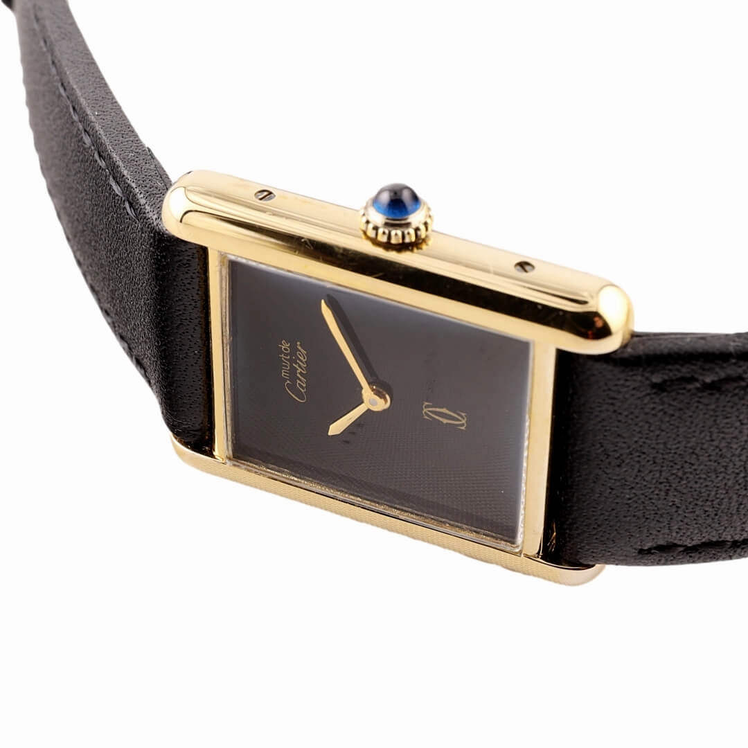 Cartier Must de Cartier Tank Black Dial
