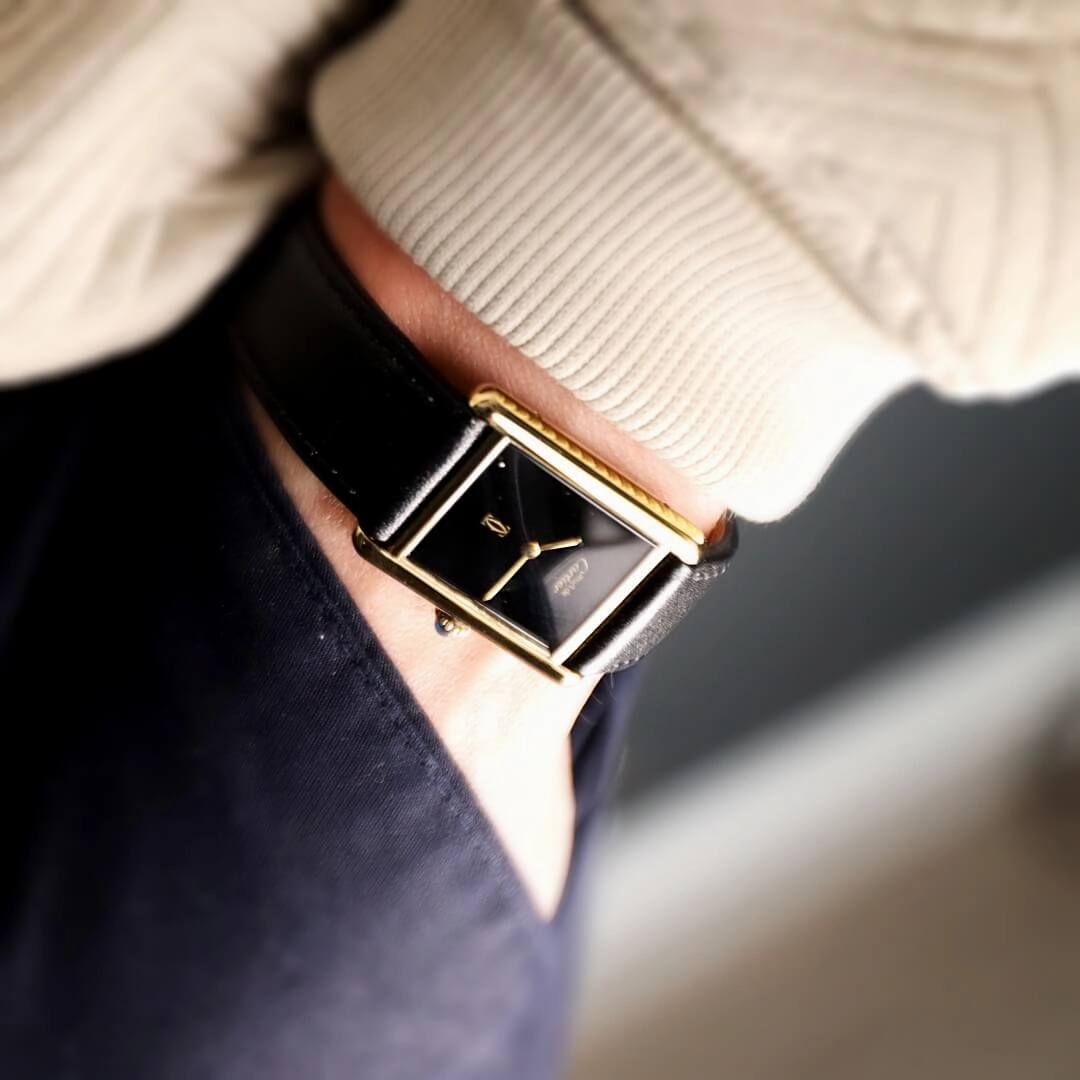 Cartier Must de Cartier Tank Black Dial