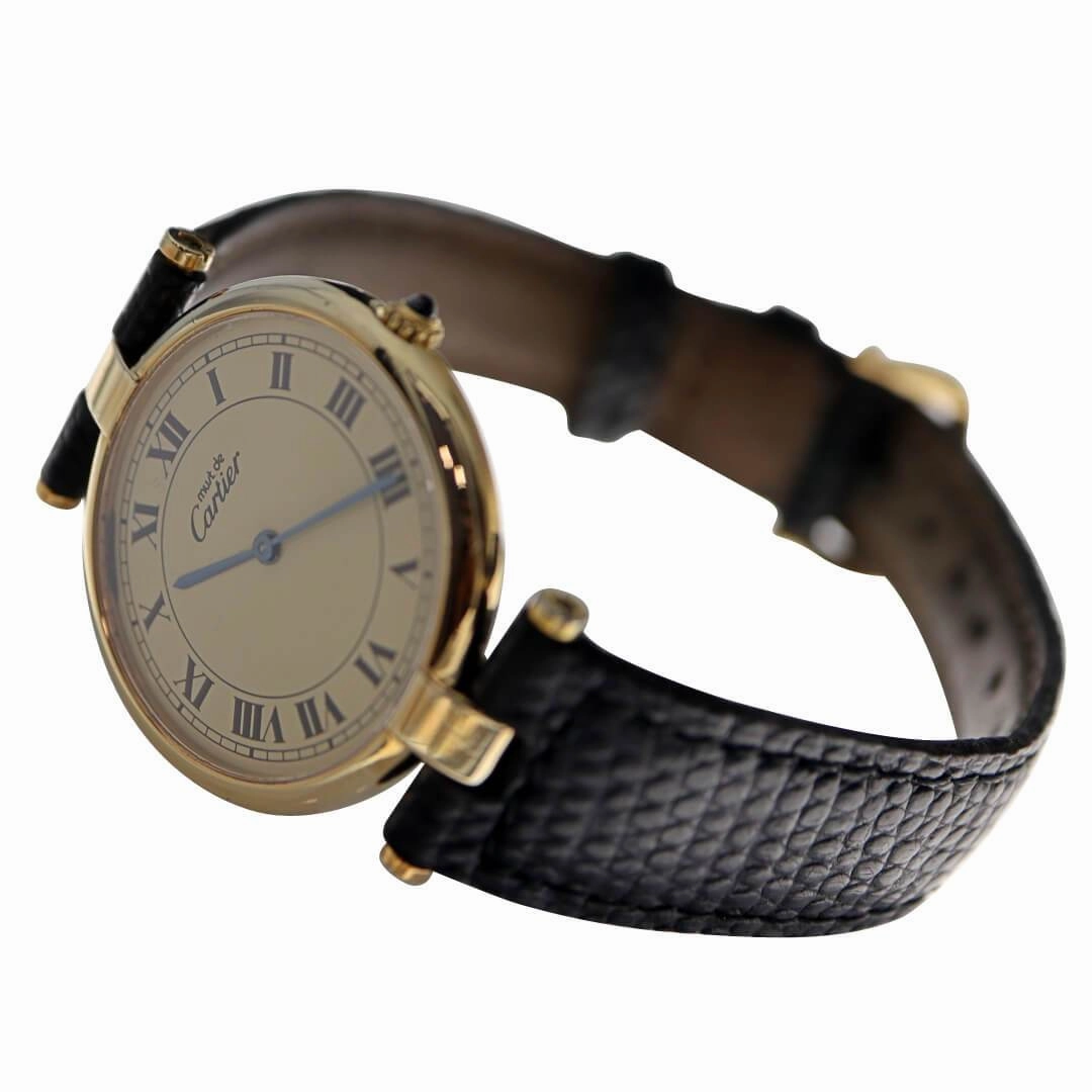 Cartier Must de Cartier Vermeil, Year 1990 Ladies Vintage Watch