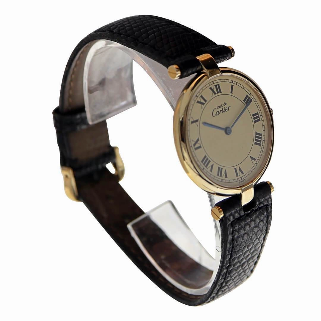 Cartier Must de Cartier Vermeil, Year 1990 Ladies Vintage Watch