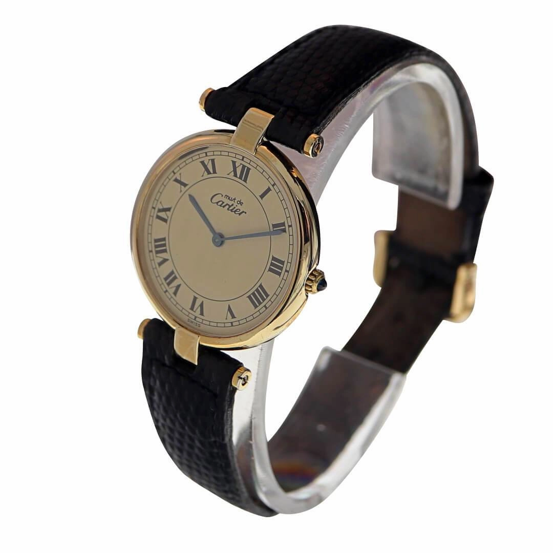 Cartier Must de Cartier Vermeil, Year 1990 Ladies Vintage Watch