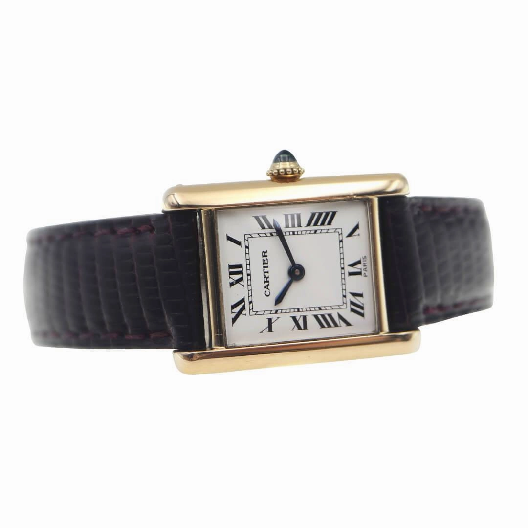 Cartier Tank 18k Gold Ladies Vintage Watch