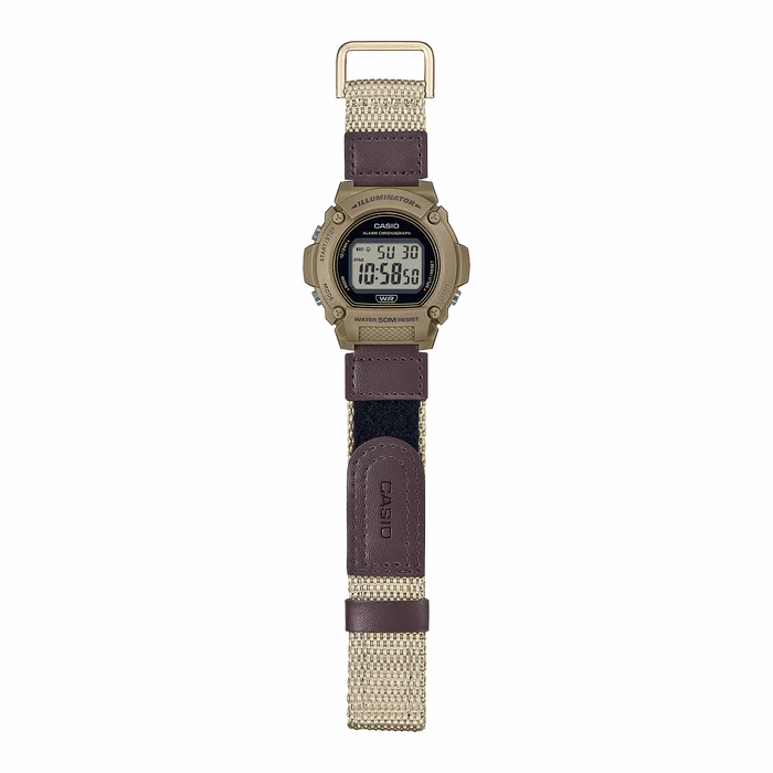 Casio - Standard Brown Fabric Strap Brown Dial Watch