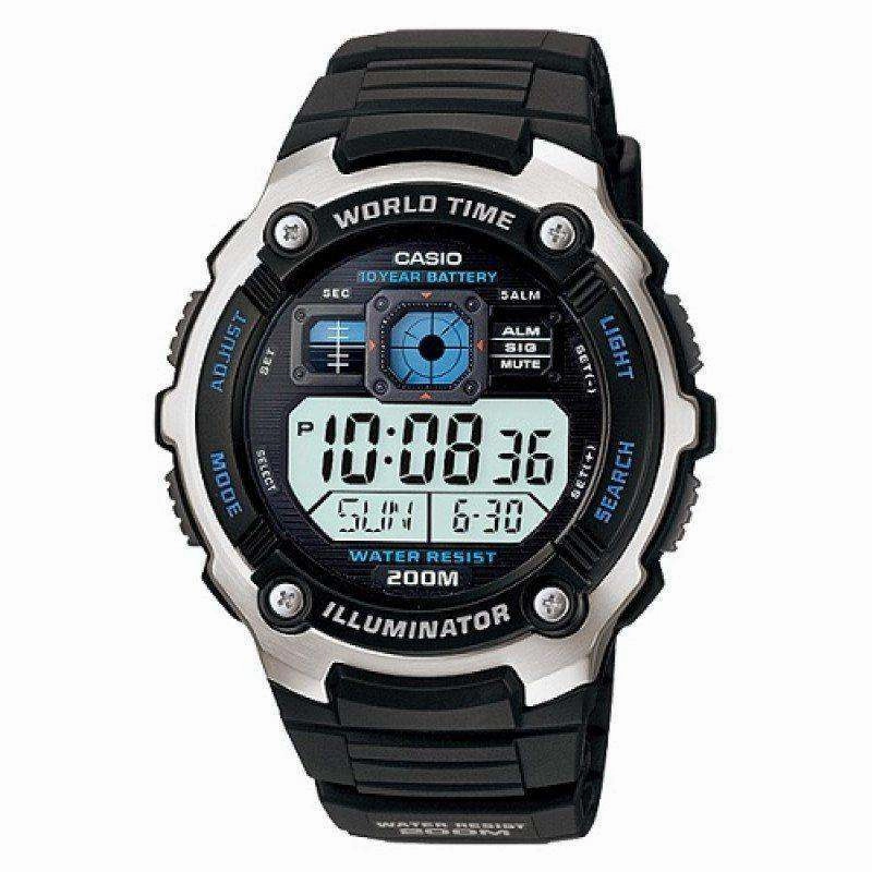 Casio AE-2000W-1A Black Resin Strap Watch for Men
