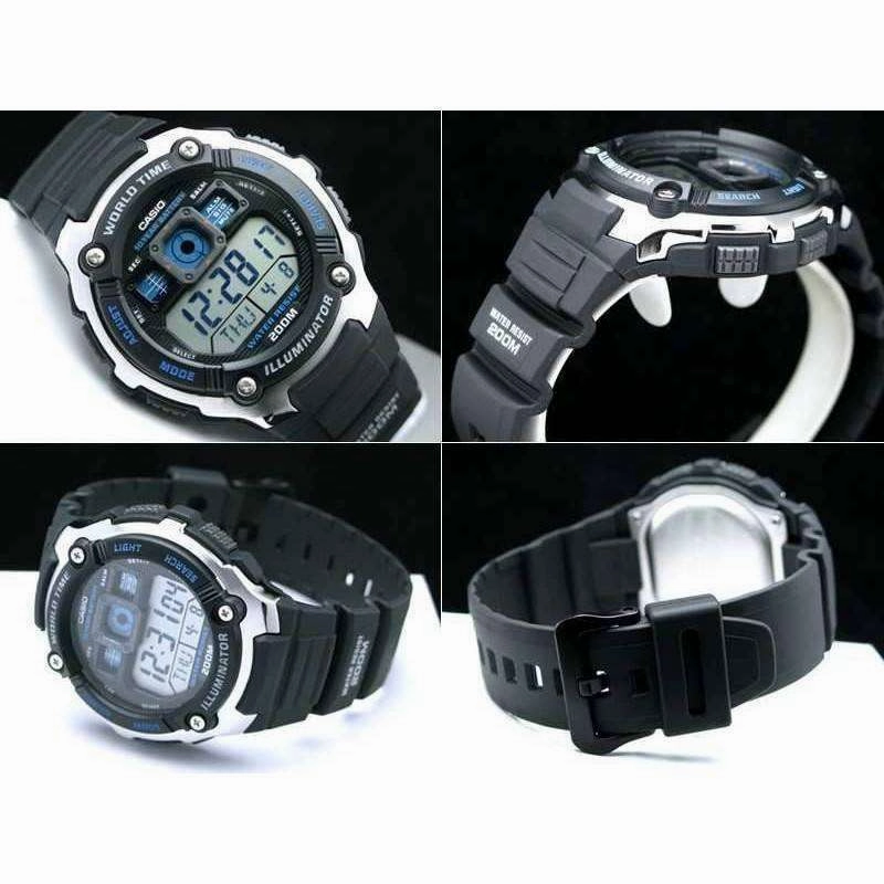 Casio AE-2000W-1A Black Resin Strap Watch for Men