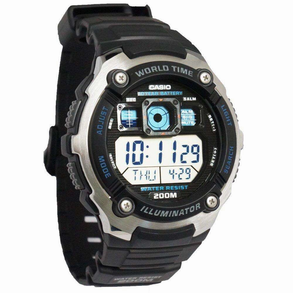 Casio AE-2000W-1A Black Resin Strap Watch for Men