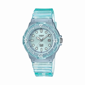 Casio Analog Pop Series Translucent Blue Resin Band Watch LRW200HS-2E LRW-200HS-2E [Kids]